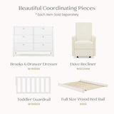 Delta Children Isabelle 6-in-1 Convertible Crib, Converts to Toddler Bed, Daybed, Sofa & Full Bed With/Without Footbaord, Fits Standard Crib Mattress, 3 Mattress Heights for Baby Nursery, Bianca White