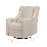Babyletto Kiwi Electronic Power Recliner and Swivel Glider with USB Port in Performance Beach Eco-Weave, Water Repellent & Stain Resistant, Greenguard Gold and CertiPUR-US Certified babyletto