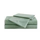 London Fog Garment Washed Solid Sheet Set Green Microfiber 4-Piece King Sheet Set, Solid Themed, Deep Pocket, Adult and Teen, Oeko-TEX Certified LONDON FOG