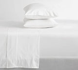 Feather & Stitch Softest 100% Cotton Sheets, 300 Thread Count Percale Weave Bedding, 16" Deep Pocket, Cooling Sheets, Breathable Bed Set, Hotel Premium Quality (Queen, White) FEATHER & STITCH NEW YORK