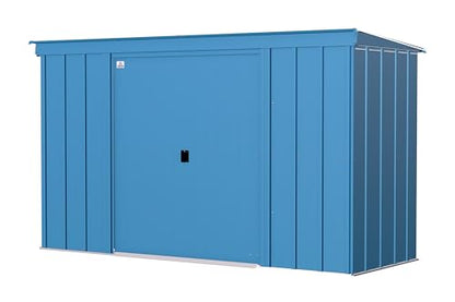 Arrow Classic Steel Storage Shed, 10x4, Blue Grey - WoodArtSupply