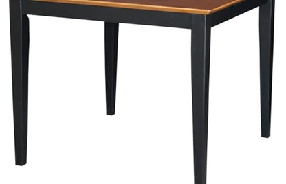 International Concepts Solid Wood Dining Table in Black/Cherry, 36"W x 36"D x 30"H,