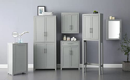 Crosley Furniture Savannah Tall Pantry, Gray - WoodArtSupply