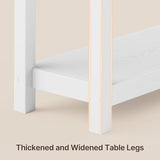 Gizoon Console Table with Drawers, Sofa Table with Storage Shelves, 2-Tier Wooden Entryway Table for Living Room, Kitchen, Hallway, Foyer, White Gizoon