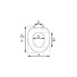 Bath Décor 5Q1E2-16OB Solid Oak Traditional Design Toilet Seat with Solid Metal Hinges, Elongated, Mahogany with Oil Rubbed Bronze Bath Décor