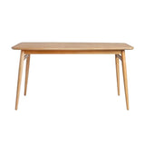 Walker Edison Mid-Century Modern Solid Wood Tapered-Leg Dining Table, 59 Inch, English Ash Walker Edison