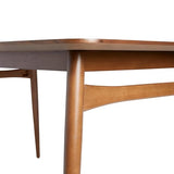 Walker Edison Mid-Century Modern Solid Wood Tapered-Leg Dining Table, 59 Inch, Walnut Walker Edison