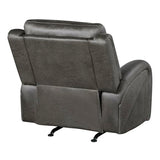 Lexicon Rocker Recliner Chair, Reclining Rocking Chair, Home Theater Reclining Seat, Manual Recliner Seat for Living Room, Nursery, Bedroom, Office, Apartment, Grey Lexicon