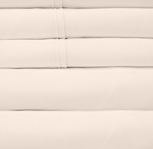 Twin Size Bed Sheets - 4 Piece 1500 Supreme Collection Fine Brushed Microfiber Deep Pocket Twin Sheet Set Bedding - 1 EXTRA PILLOW CASES, GREAT VALUE, Twin, Beige Sweet Home Collection