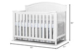 SORELLE FURNITURE Fairview Crib, Classic 4-in-1 Convertible Crib, Made of Wood, Non-Toxic Finish, Wooden Baby Bed, Toddler Bed, Child’s Daybed and Full-Size Bed, Nursery Furniture -White SORELLE FURNITURE