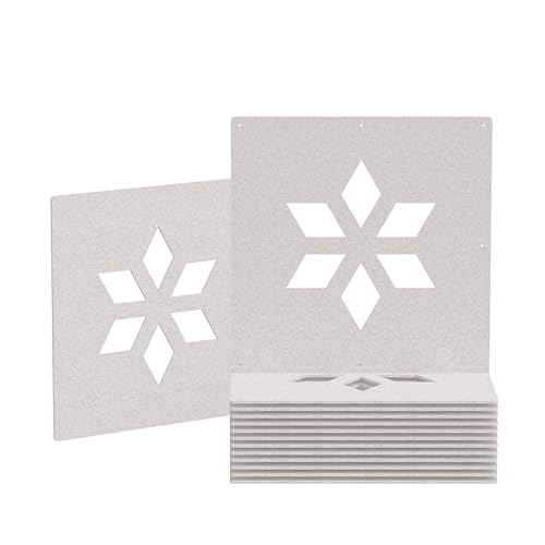 Felt Fiber Surface High Density Polyester Fiber Board 11"x11" Hanging Room Divider Panel Cut Room Partition Home Decoratio (12 Pcs) (Oatmeal) OSHIYINN