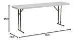 Flash Furniture Elon 6-Foot Granite White Plastic Folding Training Table Flash Furniture