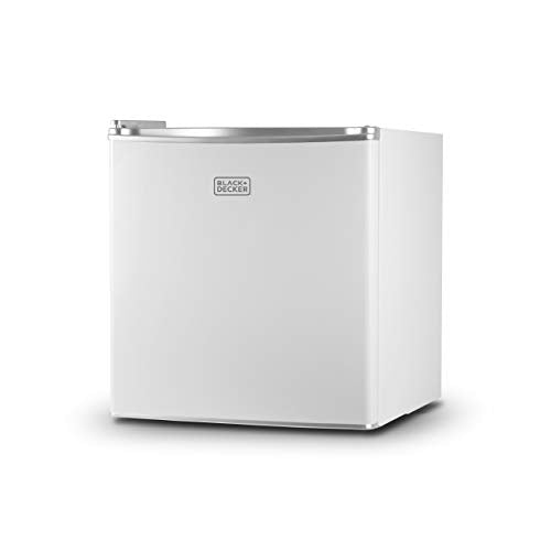BLACK+DECKER BCRK17W Compact Refrigerator Energy Star Single Door Mini Fridge with Freezer, 1.7 Cubic Ft., White BLACK+DECKER