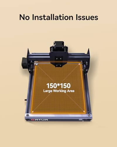 Ortur F20 Laser Engraver, 5000mW Laser Engraver Machine Class 4 Higher Accuracy Wood Cutter with Large Working Area 150x150mm, 15000mm/min Engraving Speed for Wood Acrylic Metal Glass Ortur