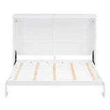 Harper & Bright Designs Queen Size Murphy Bed, Wall Bed, No Box Spring Needed, White Harper & Bright Designs