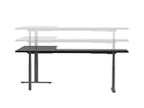 Monoprice Triple-Motor Sit-Stand Corner Desk Frame - Height-Adjustable, L-Shaped, Gray - Workstream Collection Monoprice