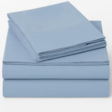 Exotic Linen Twin Size Sheets Set - 4 Piece Set - Hotel Luxury Bed Sheets - Extra Soft - 10" Deep Pockets - Easy Fit - Breathable & Cooling - Comfy -Light Blue Solid - 100% Cotton Sheets - 4 PC Exotic Linen