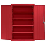 Sandusky Lee EA4R462472-01 Elite Garage Storage Cabinet, Steel Utility Cabinet with Adjustable Shelves, 72"H, Red Sandusky