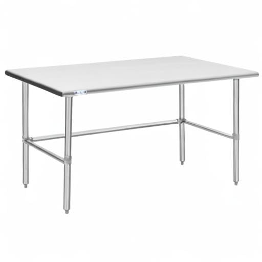 HALLY Open Base Stainless Steel Table 30 x 60 Inches, NSF Commercial Heavy Duty Prep & Work Table with Galvanized Legs for Restaurant, Home and Hotel HALLY SINKS & TABLES H