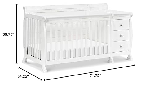 DaVinci Kalani 4-in-1 Convertible Crib and Changer Combo in White DaVinci