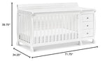 DaVinci Kalani 4-in-1 Convertible Crib and Changer Combo in White DaVinci