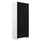 Manhtattan Comfort Hopkins Modern Freestanding Storage Closet with 7 Spacious Shelves and Soft Close Doors, Multipurpose Wardrobe Cabinet for Bedroom, 72" High, Large, White Manhattan Comfort