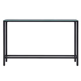 SEI Furniture Darrin Narrow Mirrored Top Console Table, 56", Black SEI Furniture