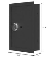 Biometric Wall Safe, Hidden Fingerprint Security Wall Safe, In Wall Safe Between Studs, Perfect for Home/Office/Hotel, Secure Handgun, Documents, Jewelry, Valuables Black LANGGER V