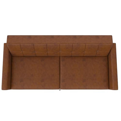 DHP Parker Futon with Storage, Camel Faux Leather