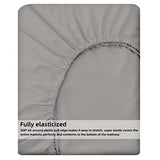 HBHLFZ Full Fitted Sheet Only, Soft Breathable Bottom Sheet - 54"x75" Deep Pockets Full Size Fitted Sheet - All Around Stretch Fit, Wrinkle Resistant, Colorfast - Easy Care, Gray HBHLFZ