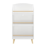 Bookshelf 3 Tier Book Organizer With Toy Storage - White