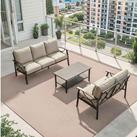 Patio Furniture Set with Coffee Table and Cushions for Backyard HouseOfZazla