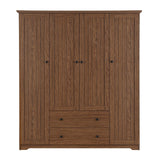 4 Door Wardrobe Armoire With 2 Drawers