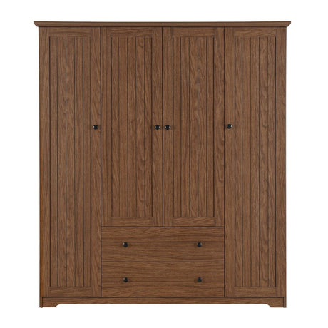 4 Door Wardrobe Armoire With 2 Drawers HouseOfZazla