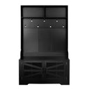 Entryway Bench With Coat Rack, 3 In 1 Design And Adjustable Shelves HouseOfZazla