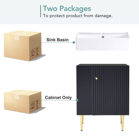 Bathroom Vanity, Combo Cabinet, Bathroom Storage Cabinet, Single Ceramic Sink HouseOfZazla