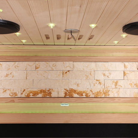 Single Person Sauna Room With LED Lighting, Epoxy Heating Plates, And Compact Design - American White Oak HouseOfZazla