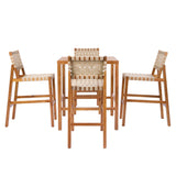 30.5 Inch Seat Height Outdoor Acacia Solid Wood Patio Furniture Set