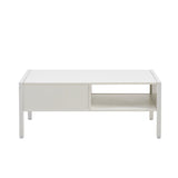 Modern Rattan Coffee Table with Sliding Door