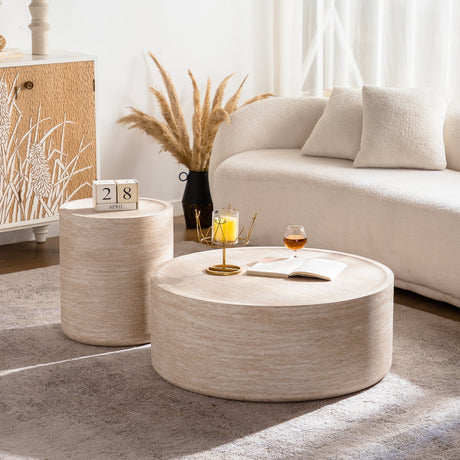 31.5'' Round Coffee Table with Mars Pattern HouseOfZazla