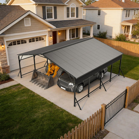 20'x20' Galvanated Steel Carport Canopy HouseOfZazla