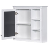 Bathroom Vanity With Medicine Cabinet, Royal Mirror Cabinet, Modern Bathroom Storage Cabinet With 2 Soft Closing Doors And 4 Drawers