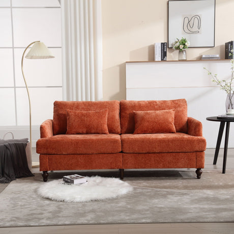 Mid Century Modern Fabric Loveseat Sofa, 2 Seat Upholstered Couch HouseOfZazla