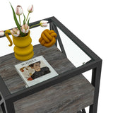 Set of 2 Modern End Tables with Drawer - Nightstands