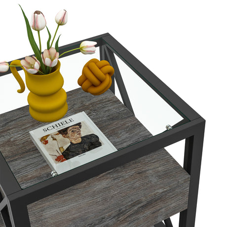 Set of 2 Modern End Tables with Drawer - Nightstands HouseOfZazla