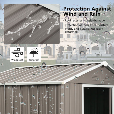 Outdoor Metal Storage Shed With Window HouseOfZazla