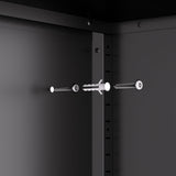 Heavy Duty Rolling Cabinet With Lock, Garage Storage Cabinet, 4 Adjustable Shelves For Tool Organization