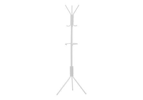 Freestanding Coat Rack with 6 Hooks and Hanging Bar HouseOfZazla