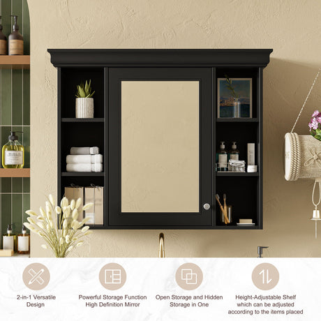 Wall Mounted Bathroom Storage Cabinet With Mirror Door HouseOfZazla
