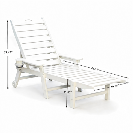 HDPE Chaise Lounge Chair Outdoor HouseOfZazla
